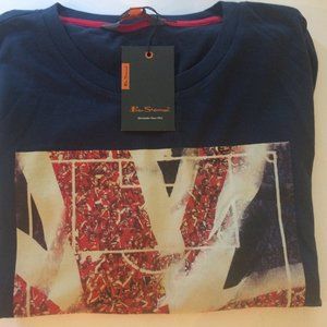 Ben Sherman Dark Navy Men's Union Jack Shirt NWT